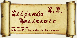 Miljenko Maširević vizit kartica